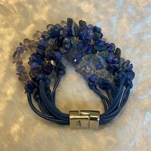 ☘️Kenneth Cole New York Multi-Row Blue Stone Bracelet
